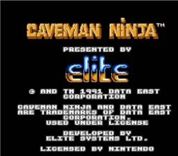 Joe & Mac - Caveman Ninja (Europe) screen shot title